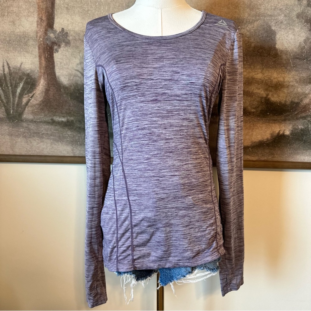 Reebok Lavender Heather Long Sleeve Activewear Top